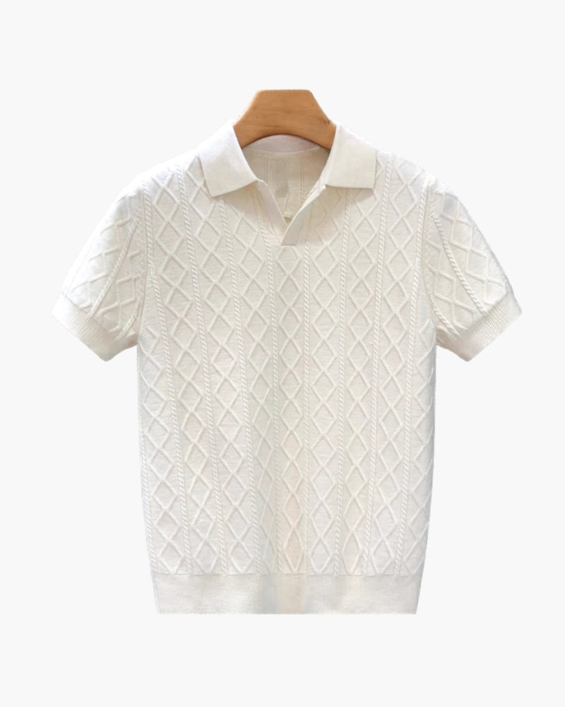 Signature Textured Knit Polo - Montierri