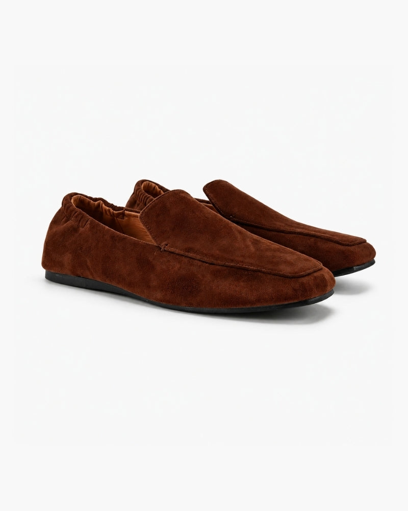 Premium Brown Suede Loafers - Montierri