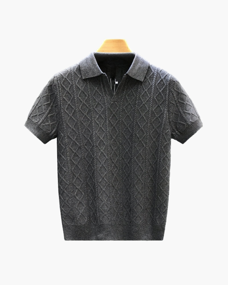Signature Textured Knit Polo - Montierri