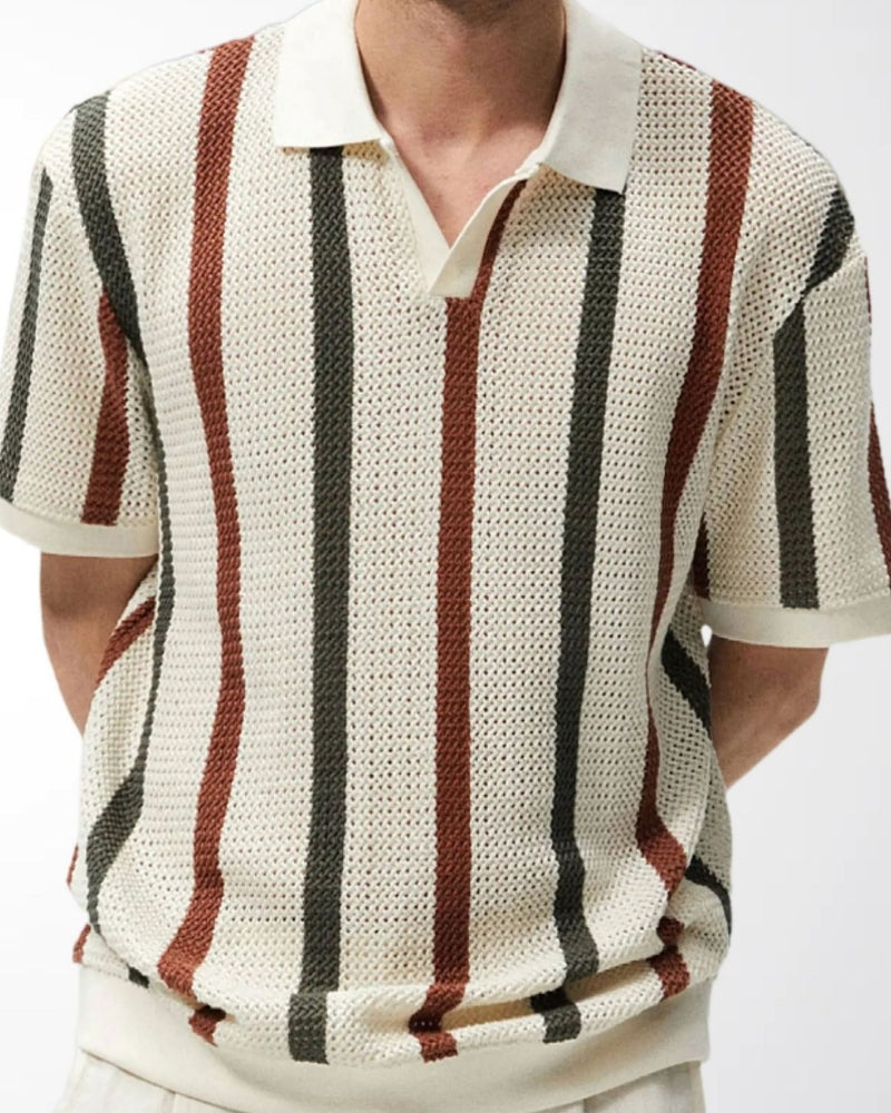 Resort Knit Stripe Polo - Montierri