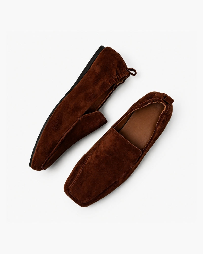 Premium Brown Suede Loafers - Montierri