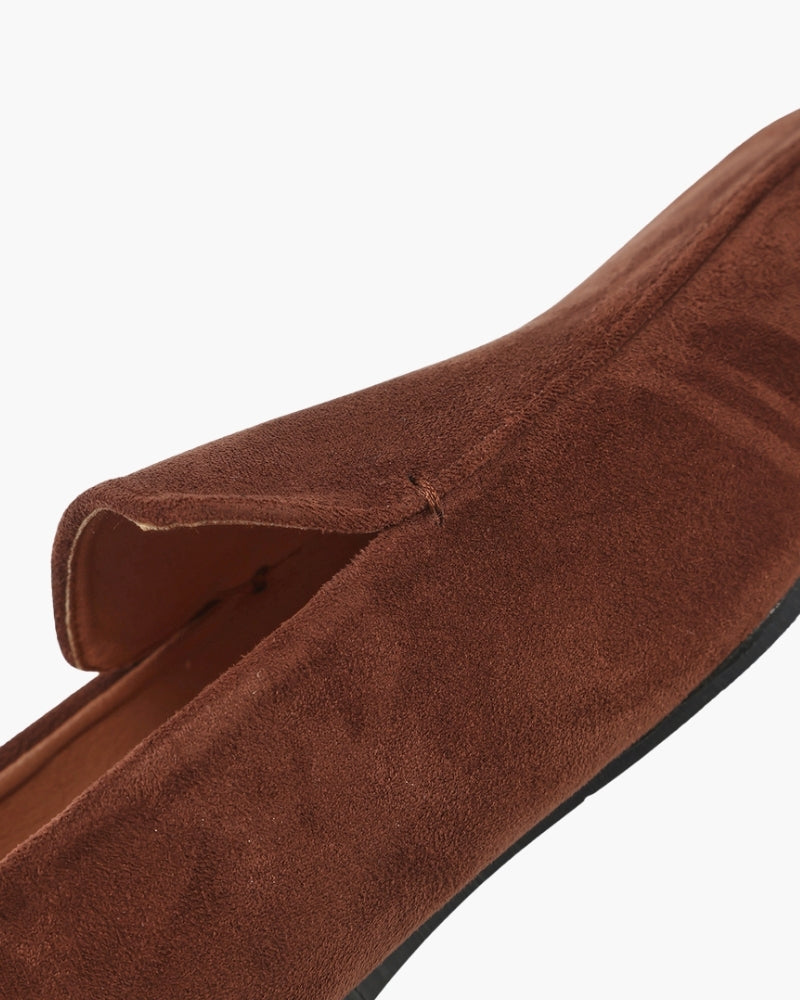Premium Brown Suede Loafers - Montierri
