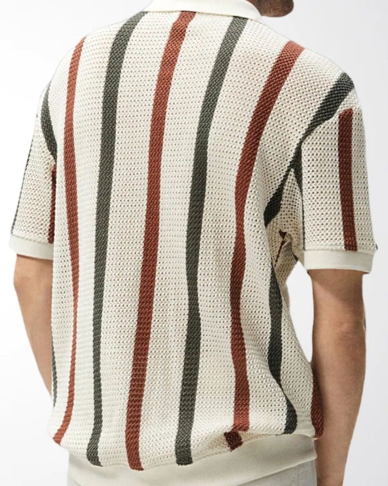 Resort Knit Stripe Polo - Montierri