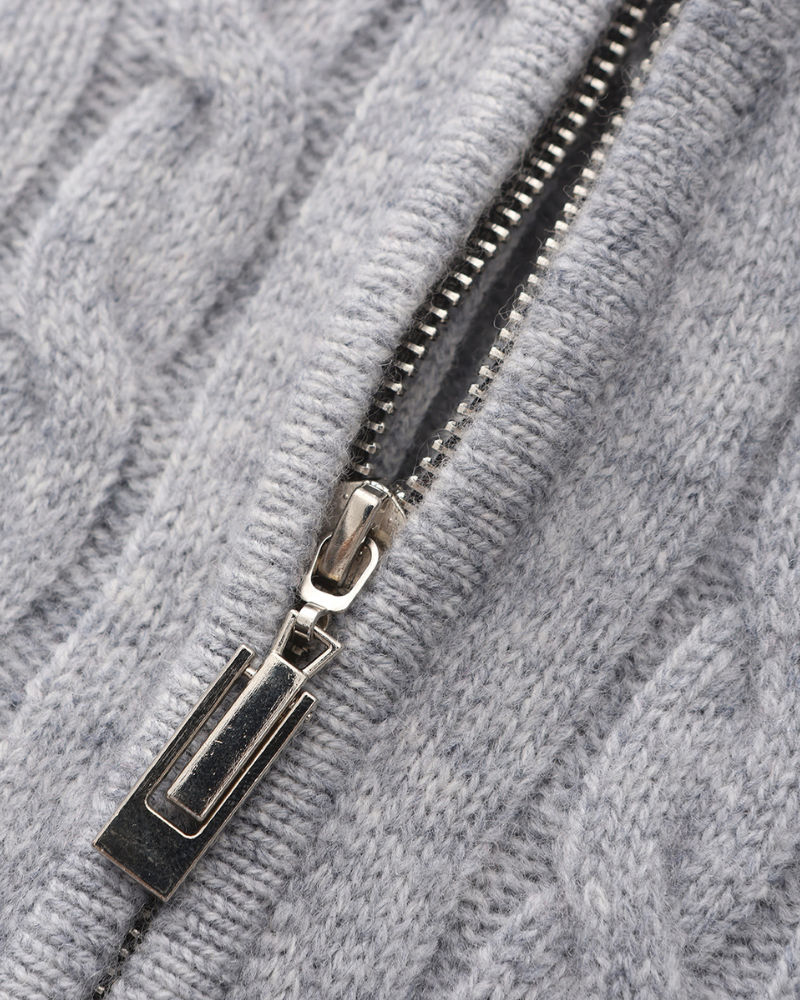 100% Cashmere Woven Half Zip - Montierri