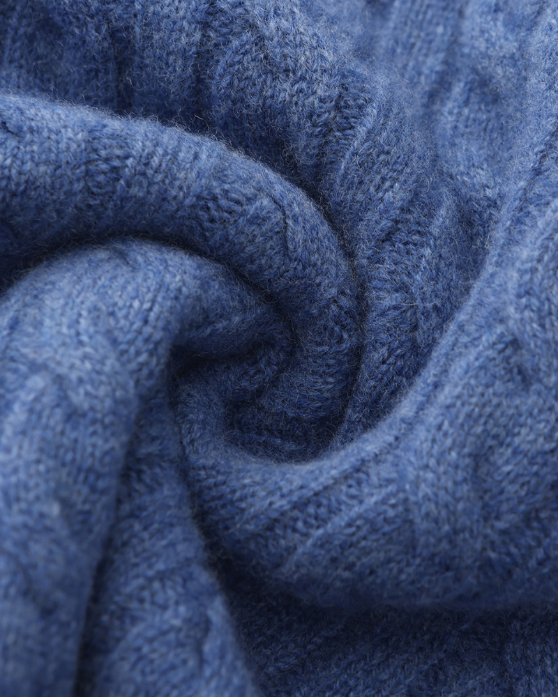 100% Cashmere Woven Half Zip - Montierri
