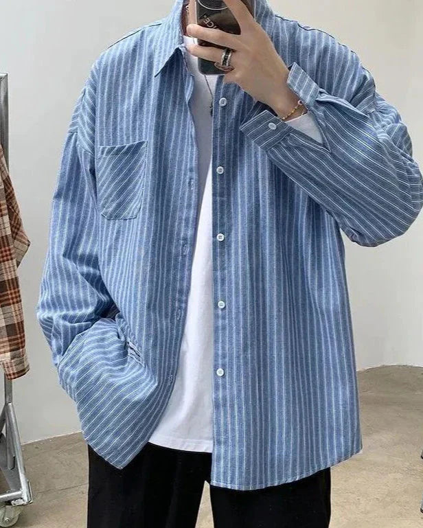 Oversized Striped Shirt - Montierri