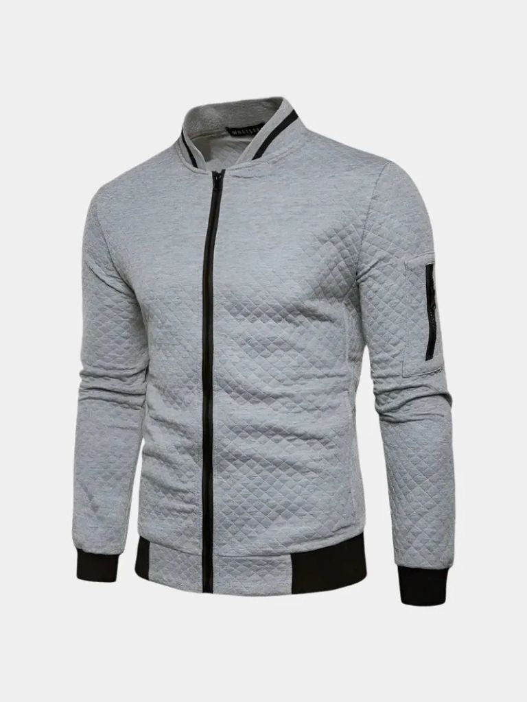 Textured Casual Bomber Jacket - Montierri